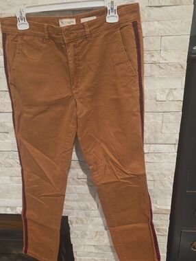 Chino By Anthropologie Men's Brown Side-Stripe Pants